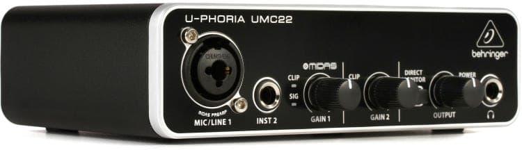 behringer umc22 audio interface